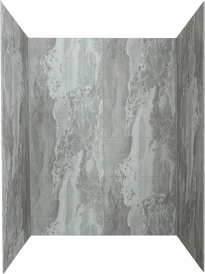 Palisade 78in x 60in x 32in Waterproof Vinyl Shower Surround Kit by PalisadeWallTilesandPlanks