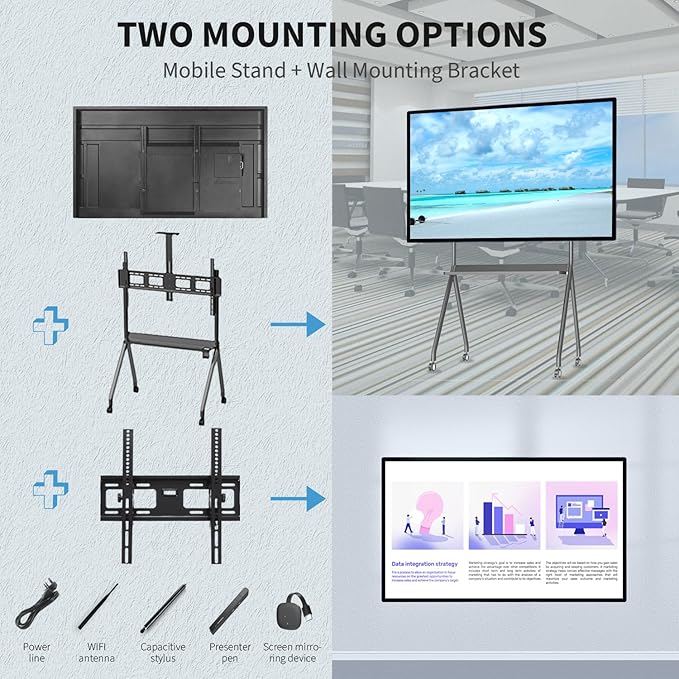 TouchWo 98" Touchscreen Monitor Smart Board, 4K Interactive Presentation - Image 6