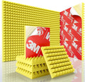 Sonicism Acoustic Panels Self-Adhesive Pyramid 12 Pack, 35kg/m³High Density by Sonicism