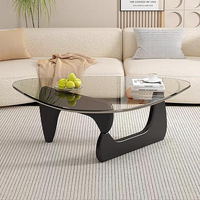 Modern Glass Coffee Table for Living Room, Mid Century Coffee Table, Small - Image 8