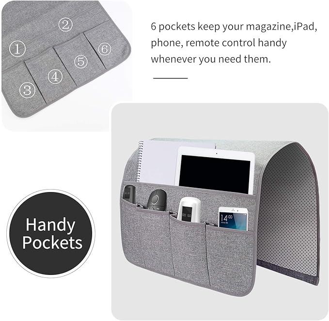 SYSOV Sofa Armrest Organizer, Remote Control Holder - Image 4