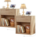 LEYAOYAO Fluted Farmhouse Nightstand Set of 2 by LEYAOYAO-Findtheshiningpointofyourideallife%EF%BC%81