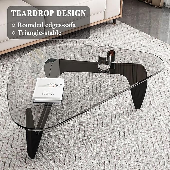 Modern Glass Coffee Table, Mid Century Small Coffee Table, Coffee Table - Image 4