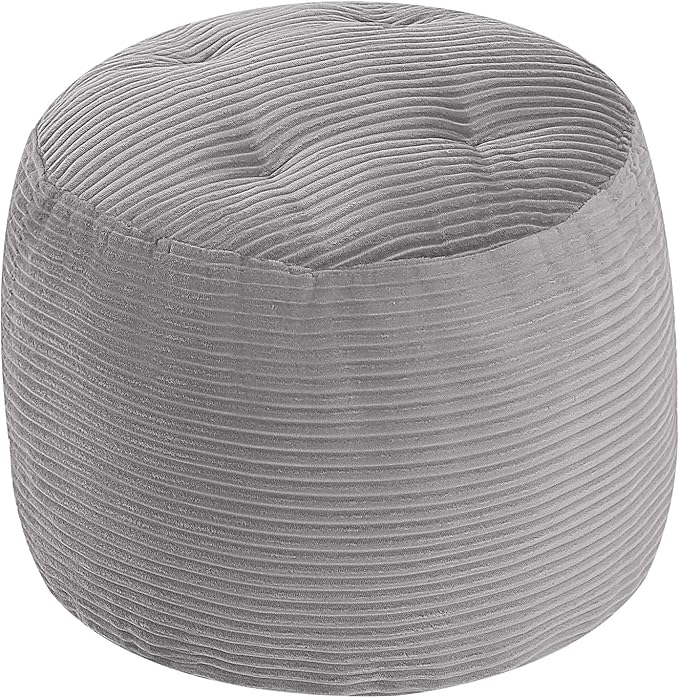 MeMoreCool Stuffed Round Pouf Ottoman Foot Rest, Floor Pouf Foot Stool by MeMoreCool