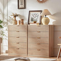 LEYAOYAO Fluted 5 Drawers Dresser Set of 2, Curved Profile Dresser TV Stand by LEYAOYAO-Findtheshiningpointofyourideallife%EF%BC%81