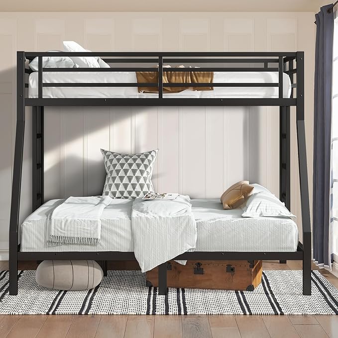Twin Over Full Bunk Bed Frame, Heavy Duty Metal Loft Bed - Image 7