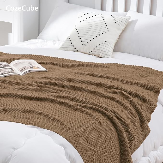 CozeCube Caramel Brown Throw Blanket - Image 5