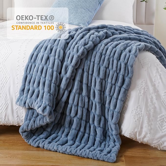 BATTILO HOME Faux Fur Throw Blanket - Image 4