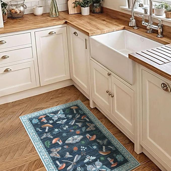 Mushroom Small Rug 2x3 Washable Door Mat Indoor Rugs - Image 2