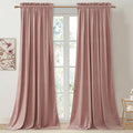 StangH Nursery Pink Velvet Curtains 108 inches Long, Privacy Window Drapes High by StangH