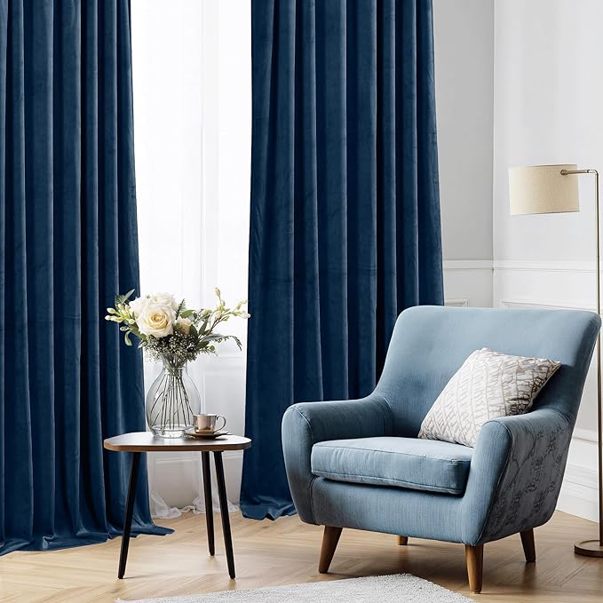 StangH Navy Blue Velvet Curtains - Image 7