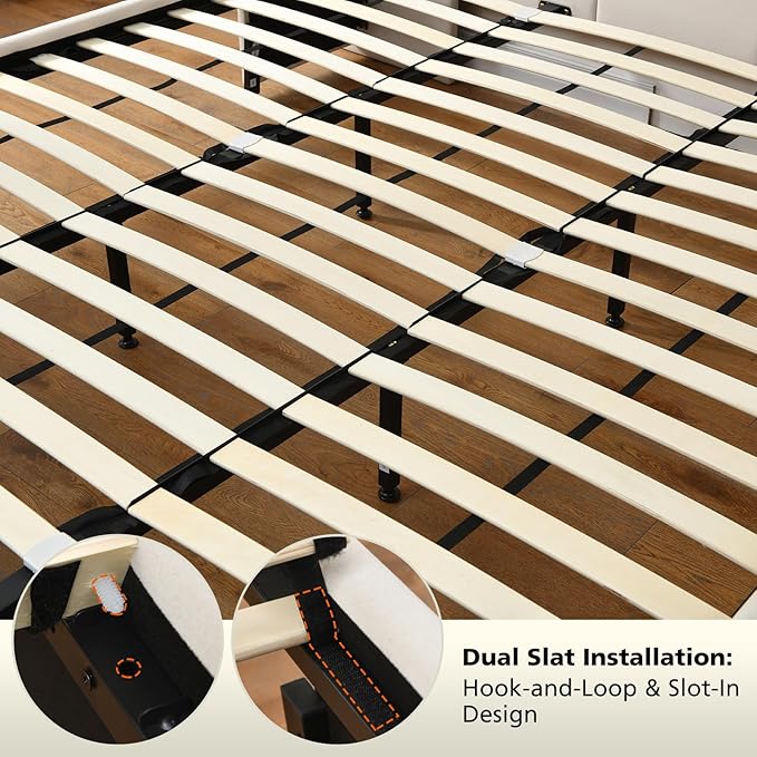 VELOCAVA King Size Upholstered Bed Frame - Image 5