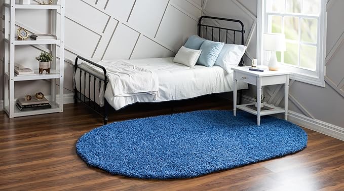 Unique Loom Solid Shag Collection Area Rug - Image 3