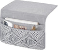 Mkono Macrame Bedside Caddy Storage Organizer Boho Remote Control Tablet by Mkono