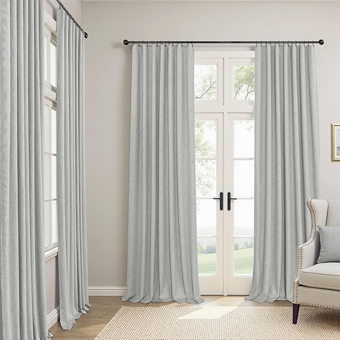 Pitalk Light Grey Blackout Curtain Panels 90 Inches Long - Image 2