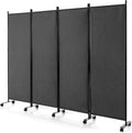 GOFLAME 4 Panel Folding Room Divider, 6FT Rolling Privacy Screen by GOFLAME