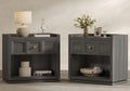 SICOTAS Night Stand Set 2, Large Queen Size Nightstands Set of 2, Modern by SICOTAS