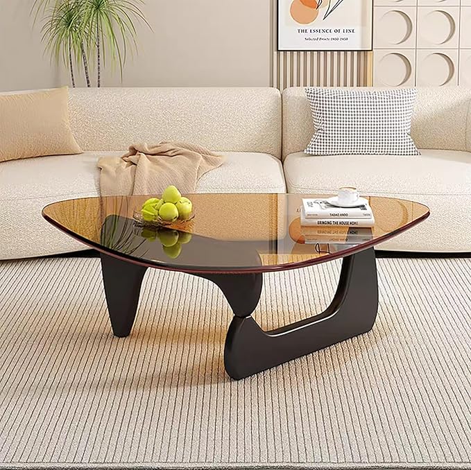 Modern Glass Coffee Table for Living Room, Mid Century Coffee Table, Small - Image 7