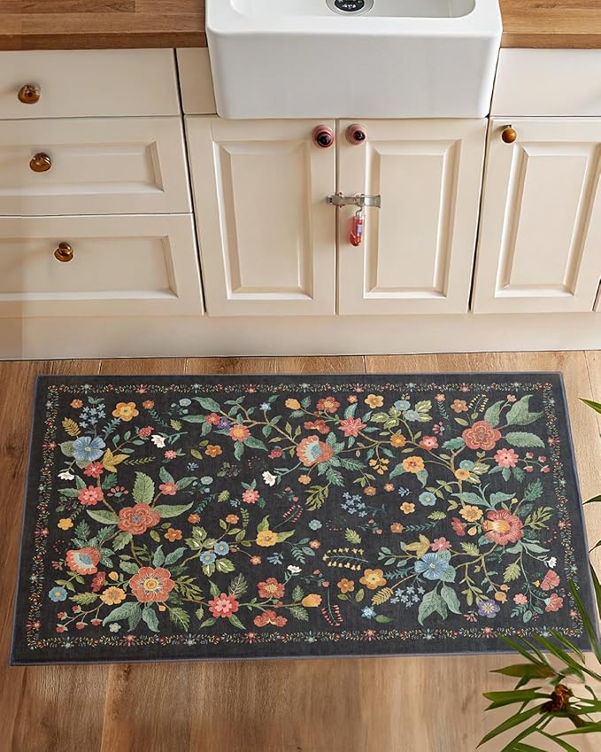 Amada 2x3 Washable Area Rug, Non-Slip & Low-Profile Entryway Rug - Image 2