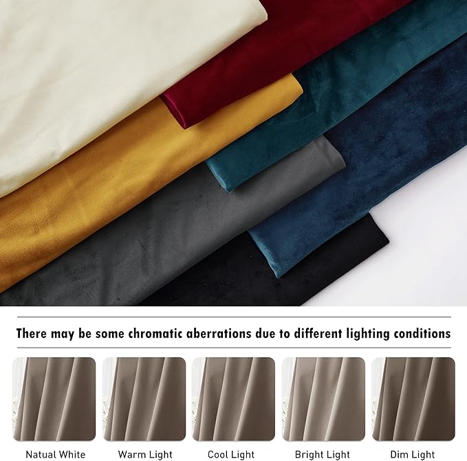 RYB Home Taupe Door Curtains Velvet - Image 7