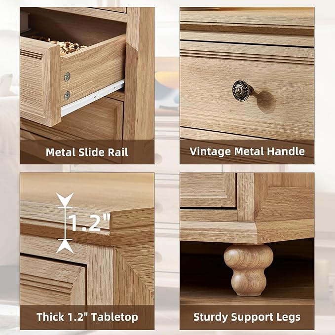 24" Wide Farmhouse Nightstand - Image 8