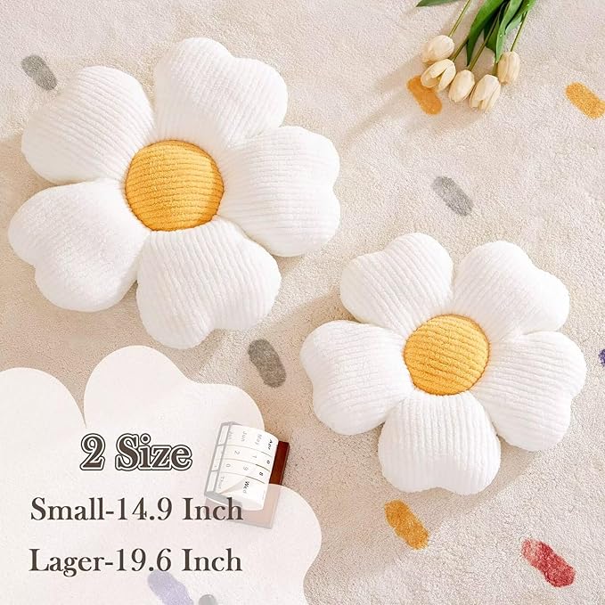 Kcvvcr Flower Throw Pillow, Cute Flower Shaped Pillow Decorative Throw Pillow - Image 2