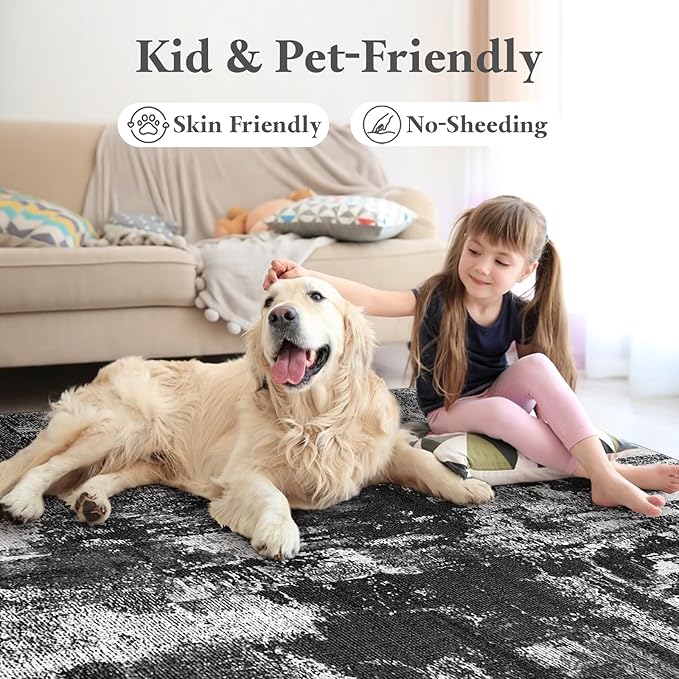 Area Rugs 8x10, Modern Abstract Machine Washable Rugs - Image 5