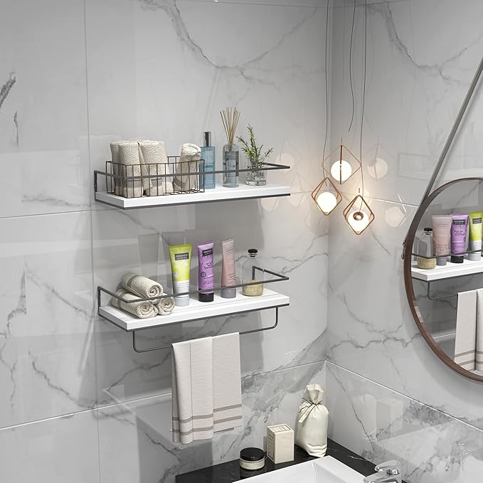 Shario White Floating Shelves - Image 2