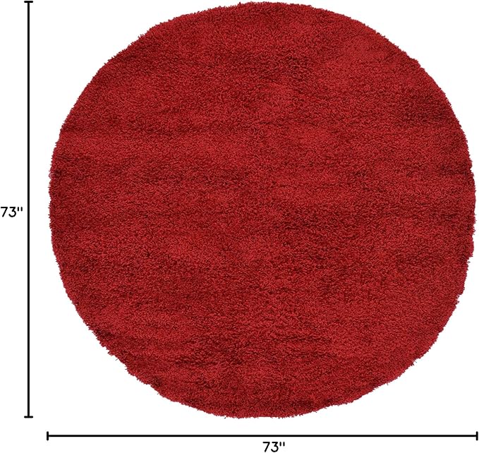 Unique Loom Solid Shag Collection Area Rug - Image 2