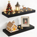 24 Inch Floating Shelves for Wall, 8 Inch Deep Floating Shelf for Storage & by Axeman
