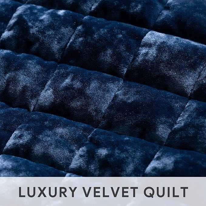 RECYCO Luxury Velvet Quilt Set Full Queen Size, Lightweight Velvet Comforter Set - Image 4
