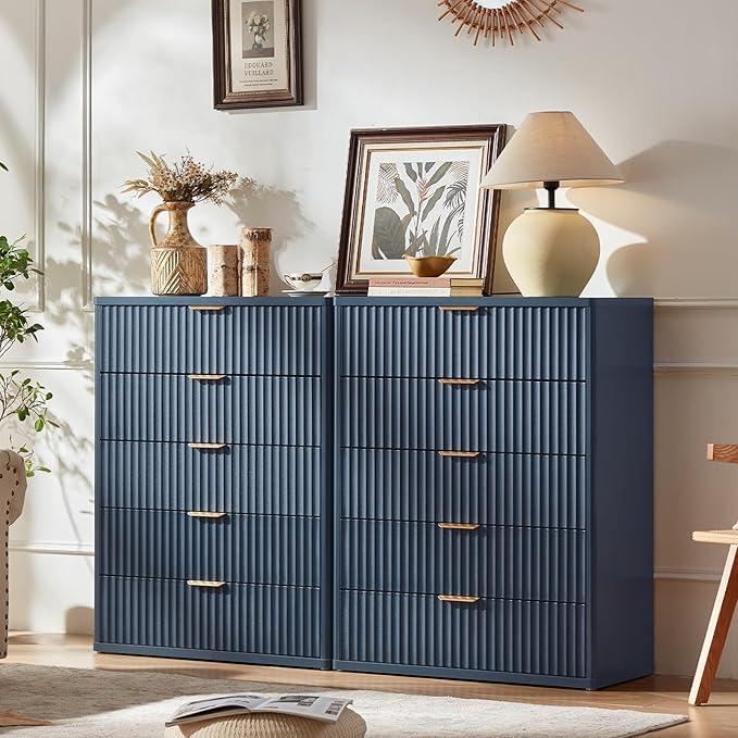 LEYAOYAO Fluted 5 Drawers Dresser - Image 5