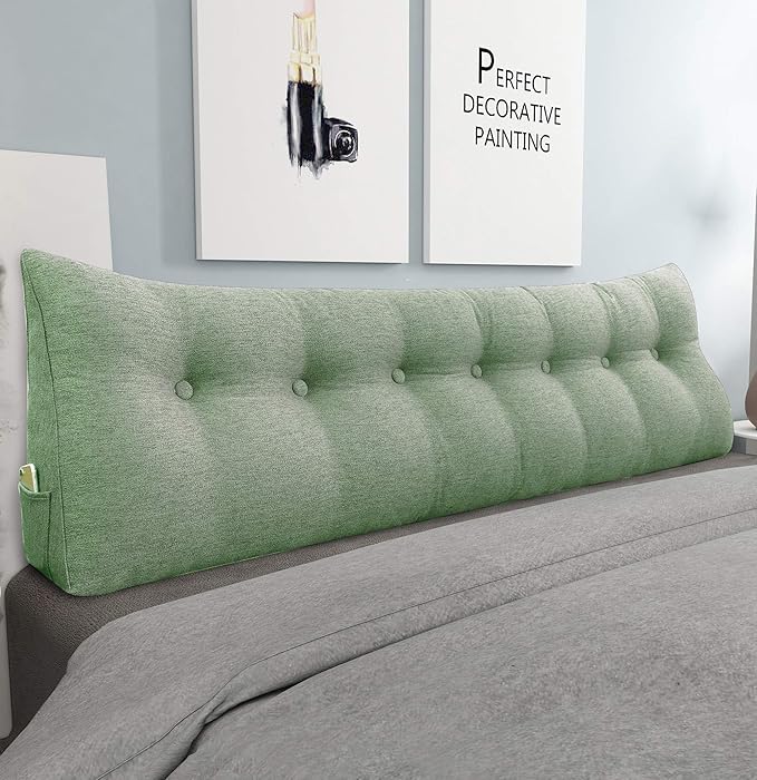homecozy Wedge Headboard Pillow Dorm Room Reading Pillow Back Support by HOMECOZY