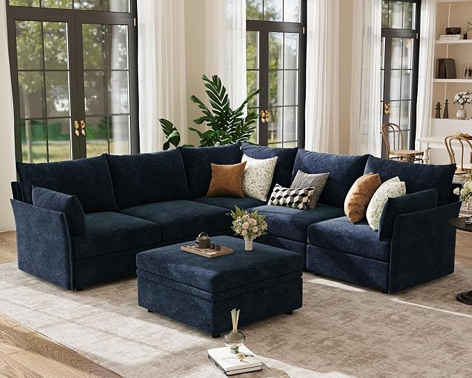 ABCASA 103.5" Oversized Modular Sectional Sofa, L Shaped Convertible Couch by ABCASA