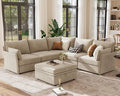 ABCASA 103.5" Oversized Modular Sectional Sofa, L Shaped Convertible Couch by ABCASA