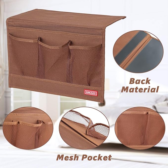 HAKACC Bedside Storage Organizer, Remote Control Holder, Bed Pockets Bedside - Image 7