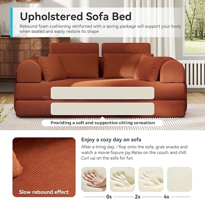 Upgrade High Backrest Design Sofa Bed - Image 5