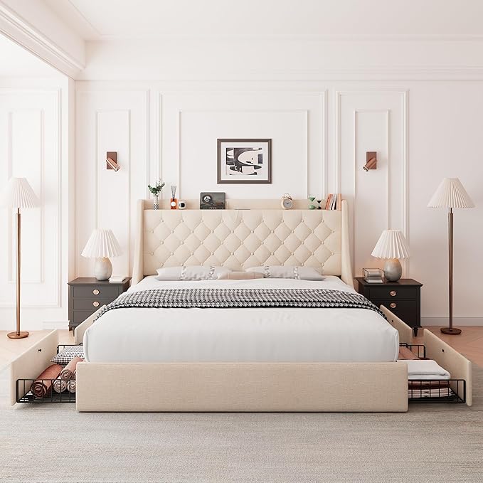 Feonase Upholstered Queen Bed Frame - Image 3
