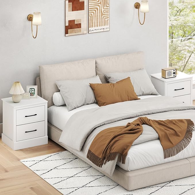 Giantex Modern Nightstand, Wood Bedside Table - Image 5