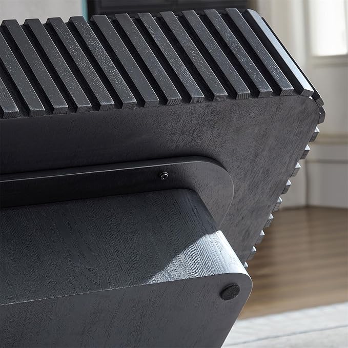 LKTART Square Coffee Table for Living Room, Accent Fluted Coffee Table - Image 6