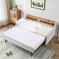 Twin Size Daybed with Pop Up Trundle Bed, Linen Fabric Upholstered Day Bed by BEQAIWhereArtMeetsLiving