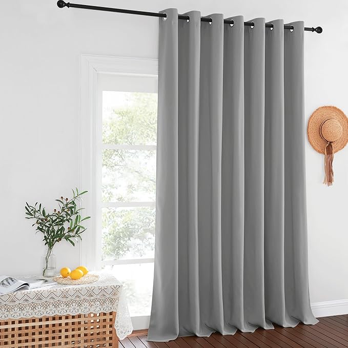 NICETOWN Silver Grey Blackout Curtains - Image 8