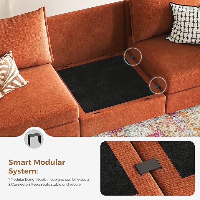 ABCASA 103.5" Oversized Modular Sectional Sofa, L Shaped Convertible Couch - Image 9