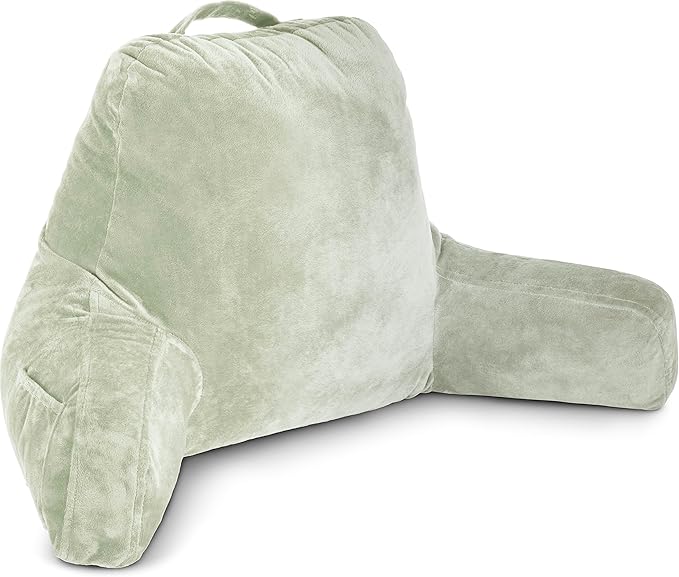 Husband Pillow Desert Sage, Original Reading Pillow in Bed Rest Chair, Shredded by HusbandPillow