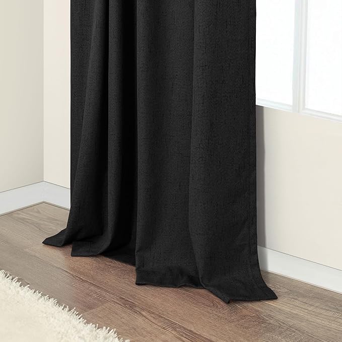 Pitalk 54 Inch Blackout Curtains Length 2 Panels Set Back Tab Pocket Room - Image 8