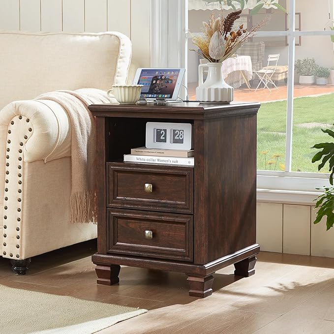 SAVOR LIFE Farmhouse Nightstand - Image 5