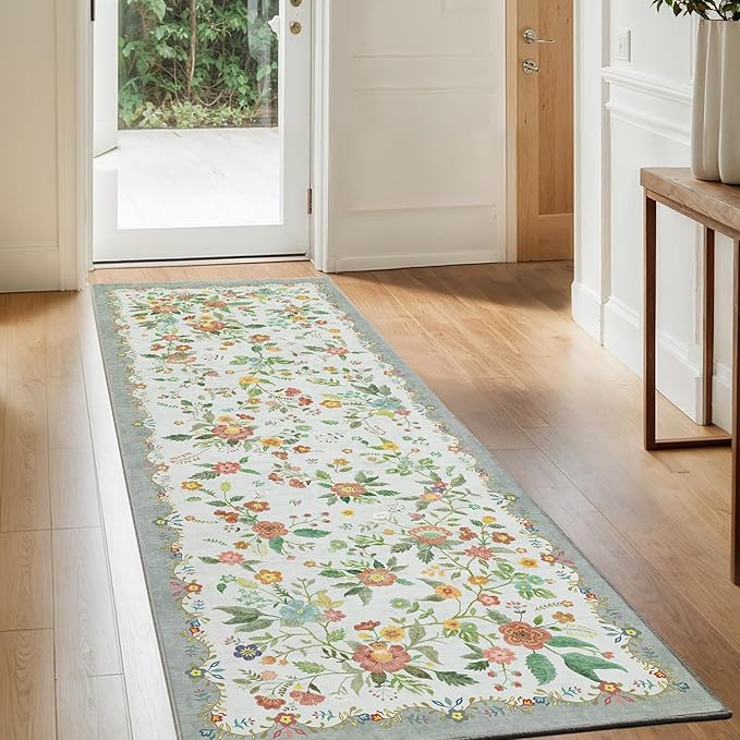 Amada 2x6 Washable Runner Rug, Non-Slip & Low-Profile Kitchen Area Rug by AMADAHOMEFURNISHING