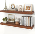 Floating Shelves for Wall, 9.3" Deep Wall Mounted Wood Shelves for Bathroom by Unknown
