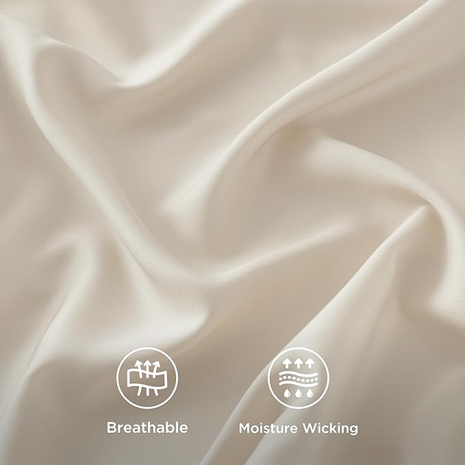 Bedsure Cooling Sheets Twin, Rayon Derived from Bamboo, Breathable & Soft Twin - Image 4
