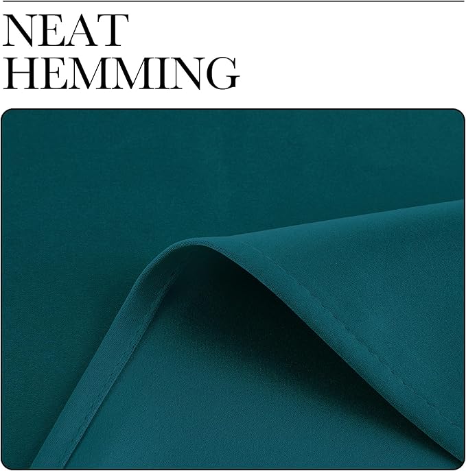 NICETOWN Teal Blackout Curtains 84inch Length 2 Panels Set, Grommet Chic - Image 7